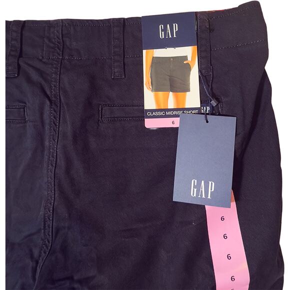 Gap Classic Midrise Shorts (GP004081) Cotton/Spandex Black Women's Medium NWT - Picture 6 of 8